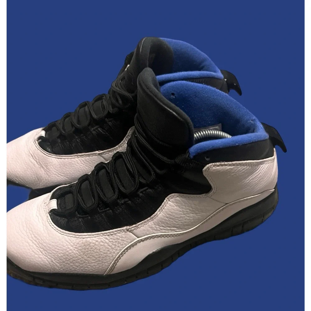 MEN'S SIZE 11.5- Air Jordan 10 Retro 2018 Orlando, Black/White/Blue| 310805-108